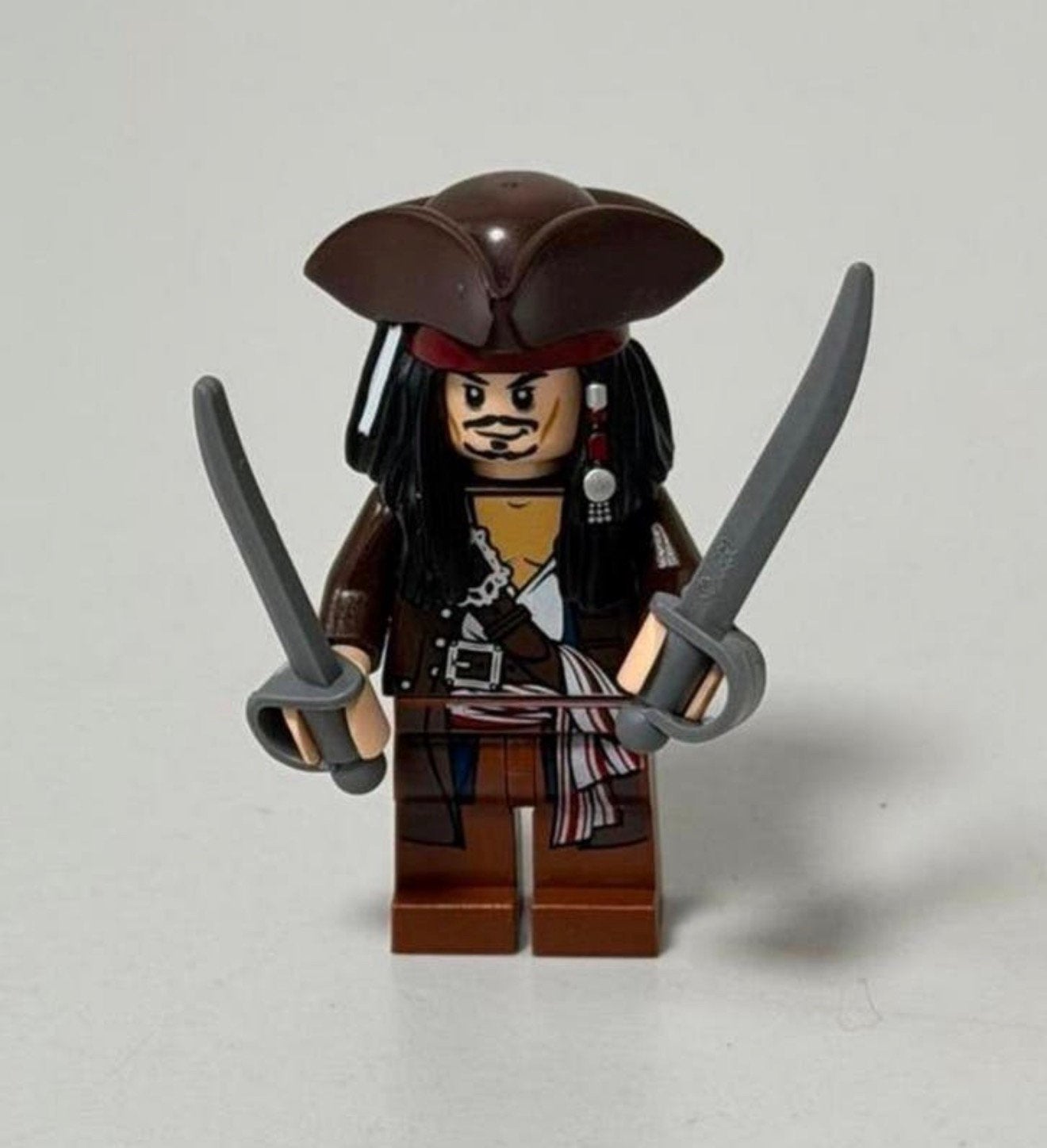 LEGO Pirates of the Caribbean Captain Jack Sparrow poc011, Lego, Zo goed als nieuw, Minifiguur, Pirates