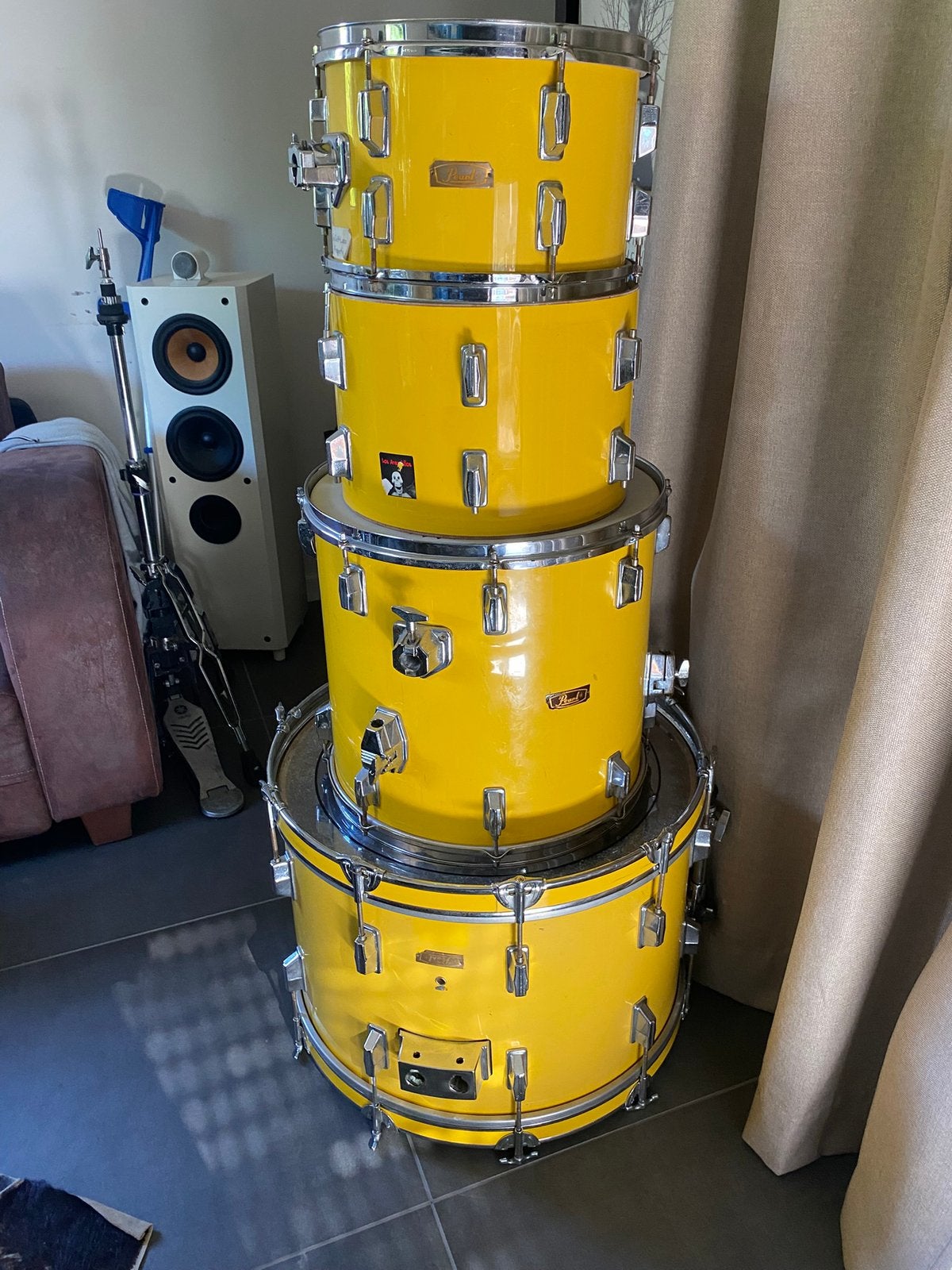 Pearl world series shellset. Vermoedelijk jaren 80., Muziek en Instrumenten, Ophalen, Zo goed als nieuw, Pearl
