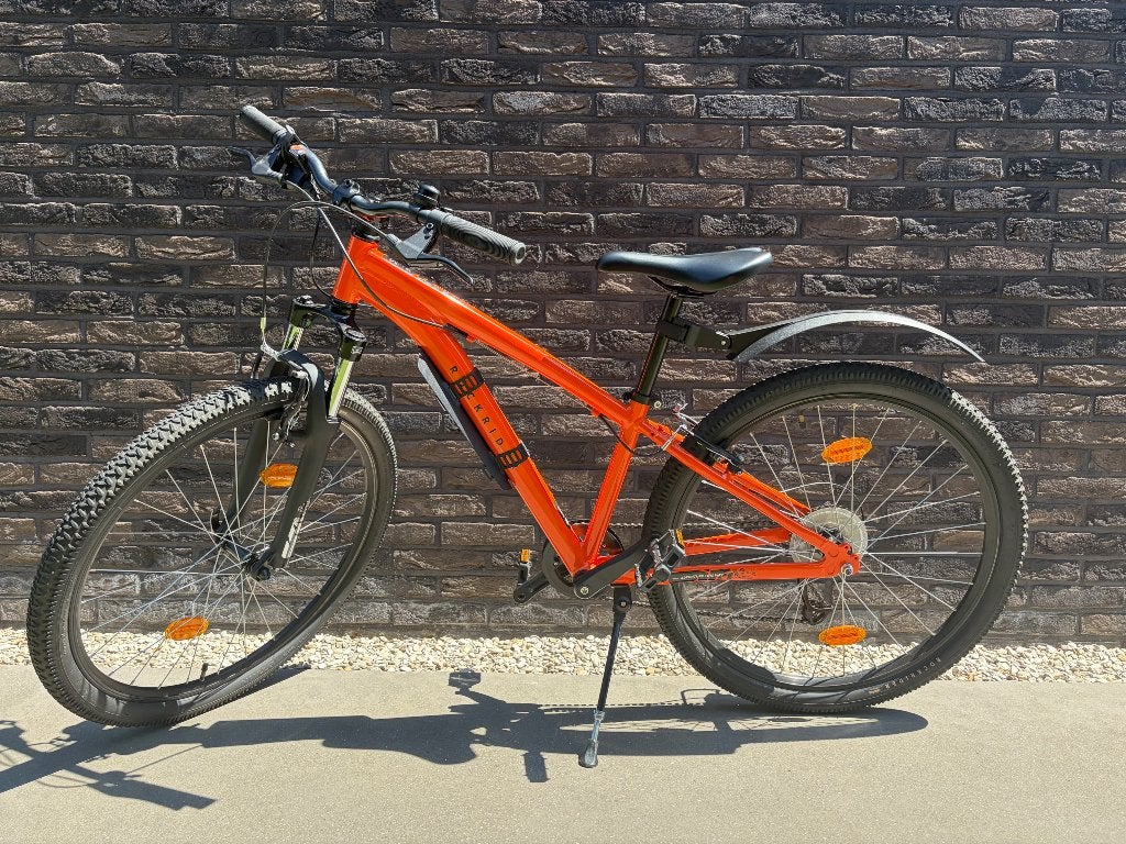 Mountenbike Rockrider 26” ST 500 oranje, Frein sur jante, 24 pouces ou plus, V-brakes, Aluminium