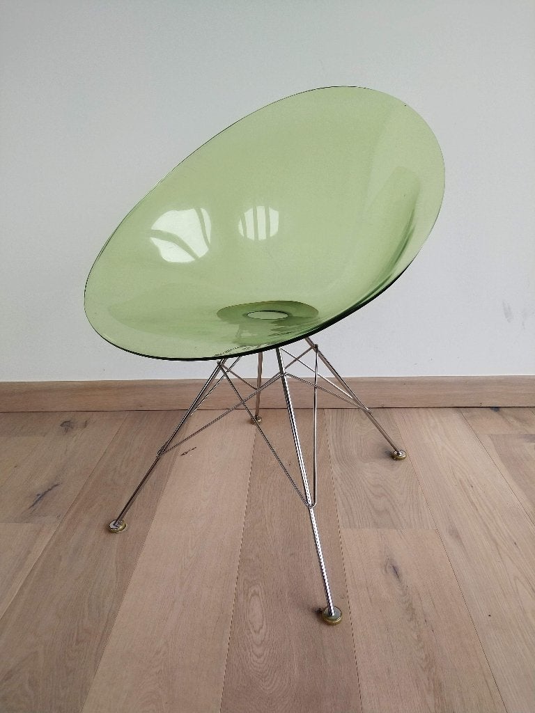 2x Kartell Eros stoel Philippe Starck groen, Ophalen, Twee, Overige kleuren, Design