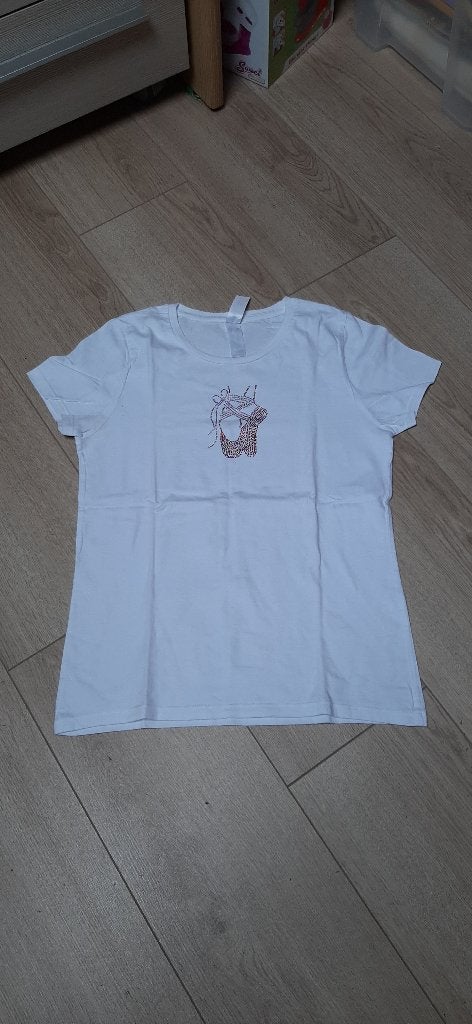 T-shirt maat S - 36, Kleding | Dames, Ophalen, Wit, Zo goed als nieuw, Korte mouw