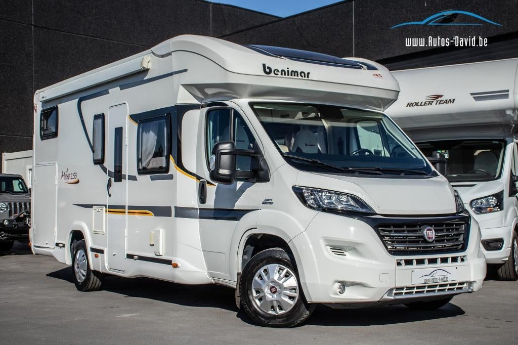 Benimar Mileo 253 Half-Integraal 5 Slaappl. Ducato 2.3 Aut, Caravans en Kamperen, Automaat, Airbags, Fiat, Vloeistofverwarming