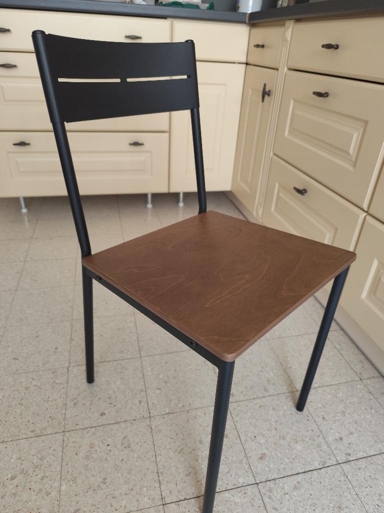 4 Stoelen Ikea sandsberg, Huis en Inrichting, Stoelen, Ophalen, Modern met hout, Zwart, Zo goed als nieuw