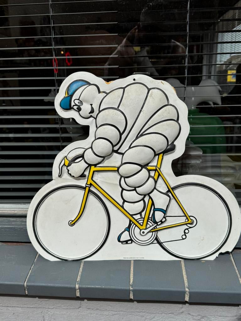 Michelin banden reclamebord, Ophalen, Gebruikt, Reclamebord