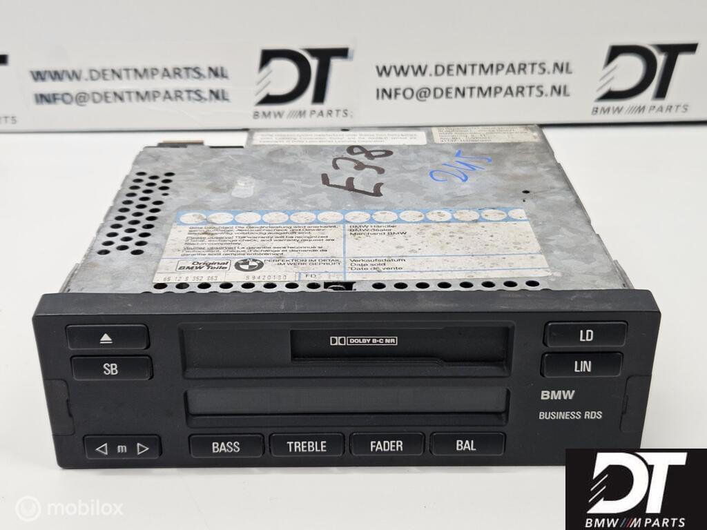 Radio BMW Business RDS 7-serie E38 65128352863, Autos : Pièces & Accessoires, Enlèvement ou Envoi, Utilisé, BMW, BMW