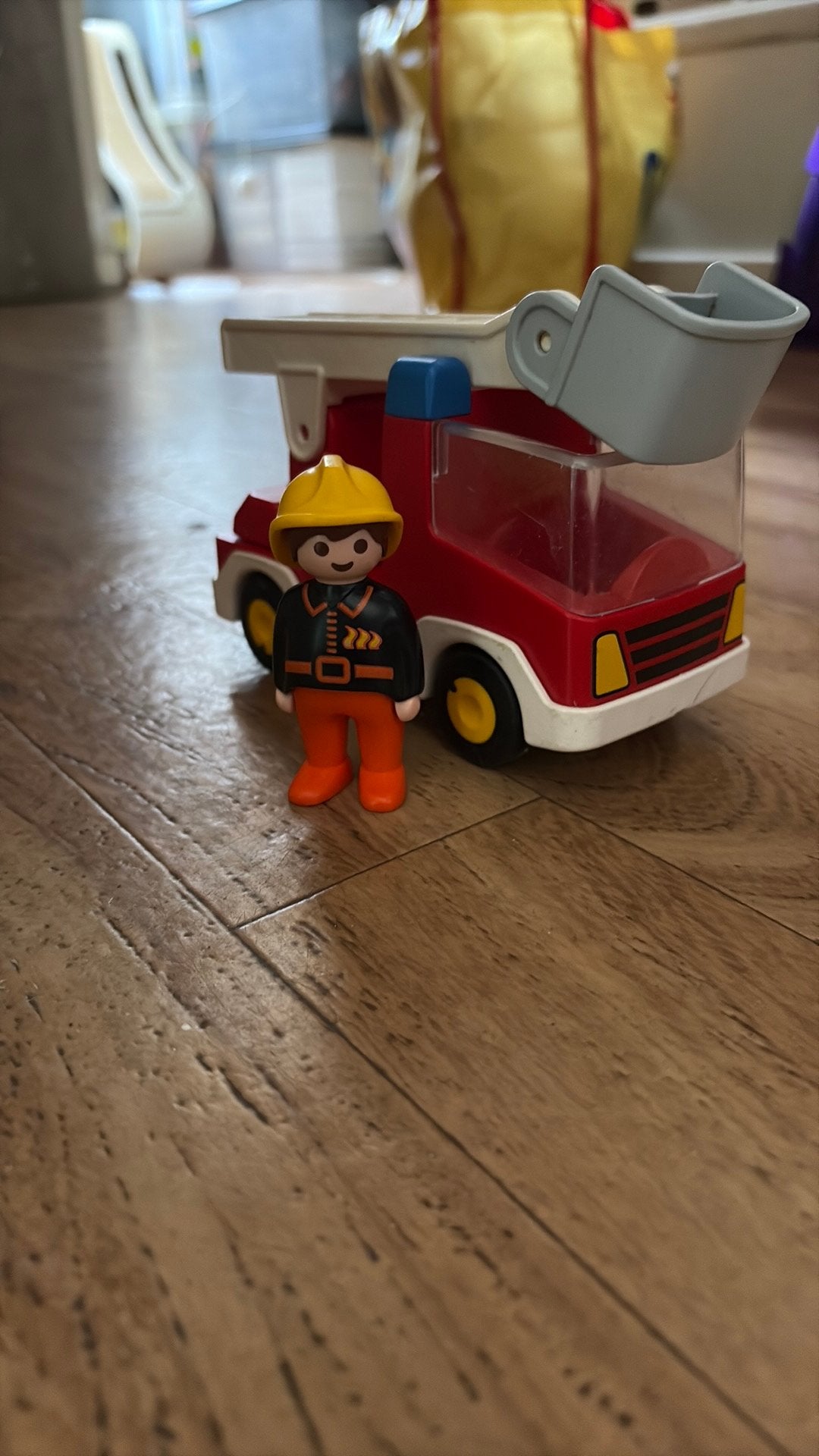 Playmobil 123 Brandweerwagen met ladder (set 6967), Enlèvement, Comme neuf