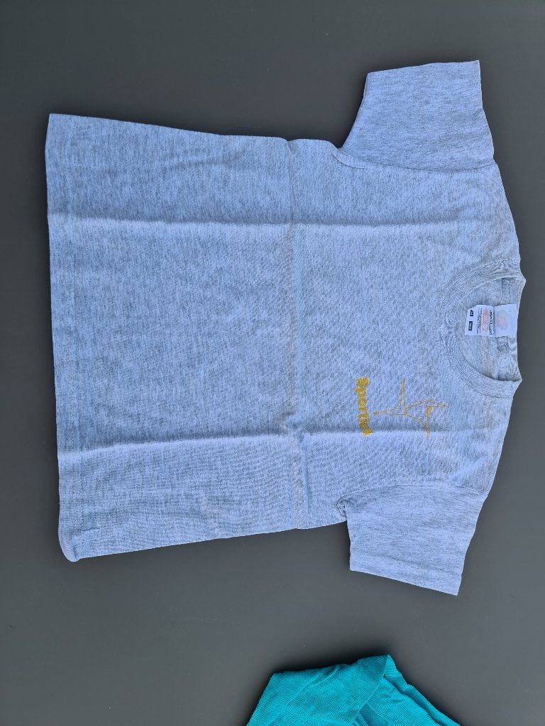 grijs T-shirt sportiek, 104, Kinderen en Baby's, Kinderkleding | Maat 104, Ophalen, Zo goed als nieuw