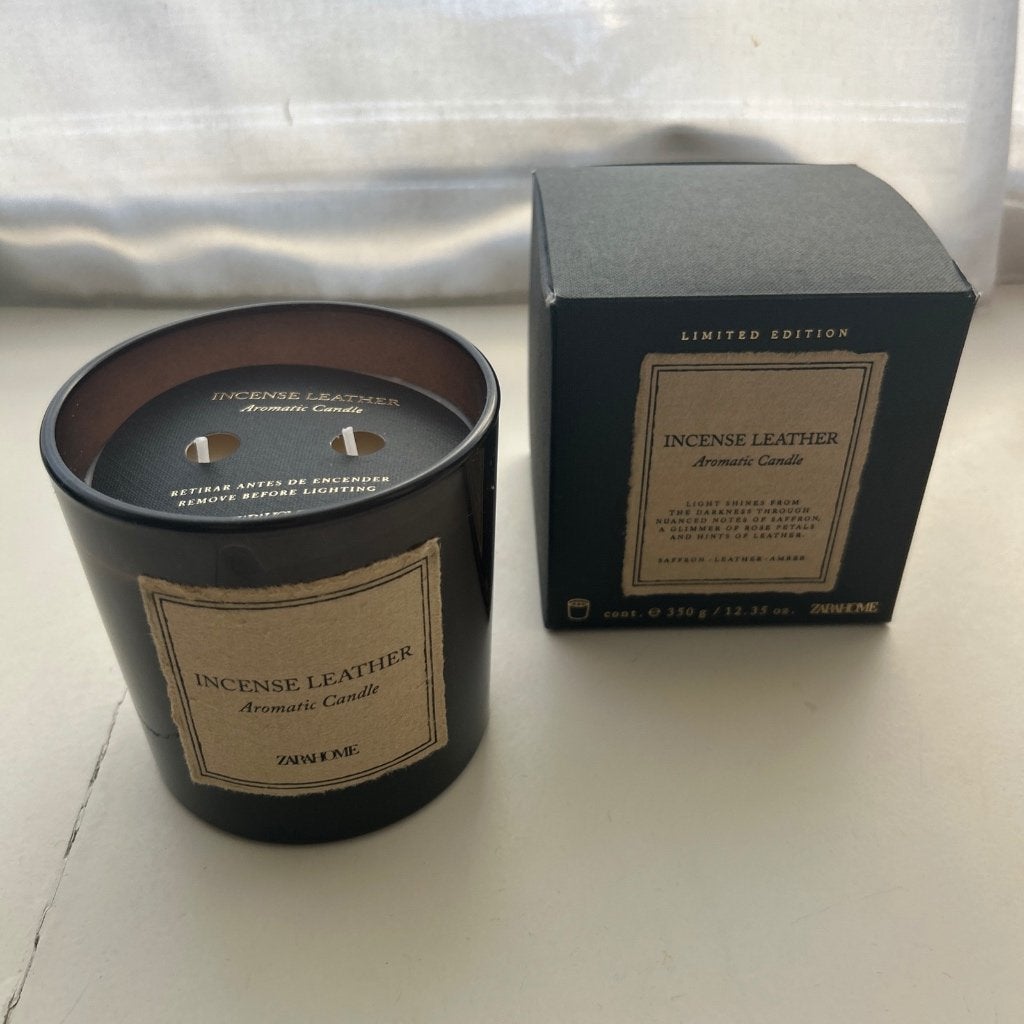 Zara home scented candle, Verzenden, Zwart, Kaars, Was
