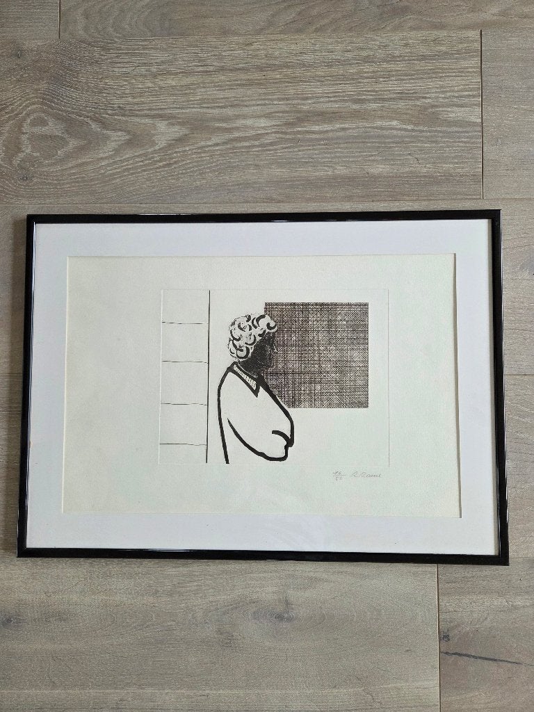 Roger Raveel - ets, Antiek en Kunst, Kunst | Etsen en Gravures, Ophalen of Verzenden, Ets, Genummerd