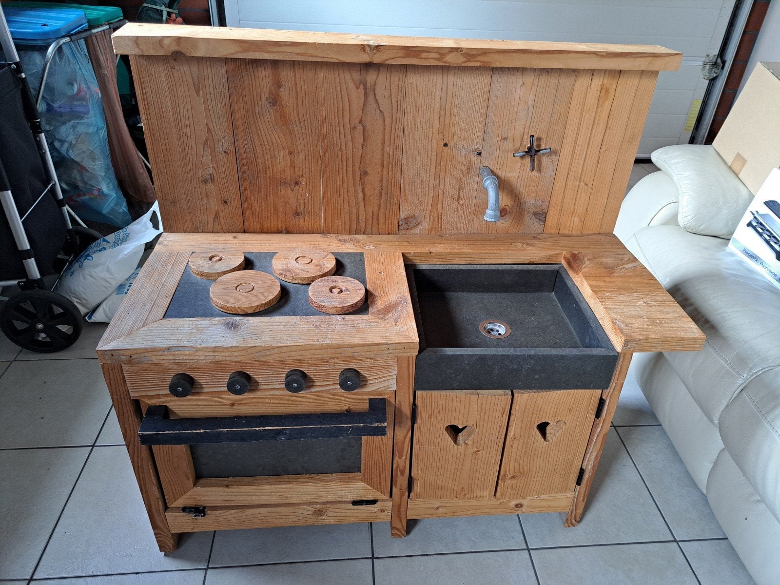 kinder keuken, Ophalen