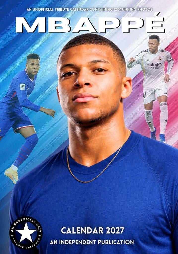 Mbappé 2027 kalender vooraf bestellen, Verzenden, Jaarkalender, Nieuw