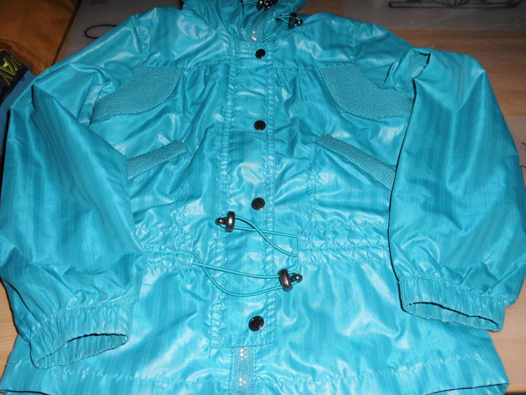 appelblauw zeegroen jas PIROUETTE 128, Ophalen of Verzenden, Zo goed als nieuw, Meisje, Jas