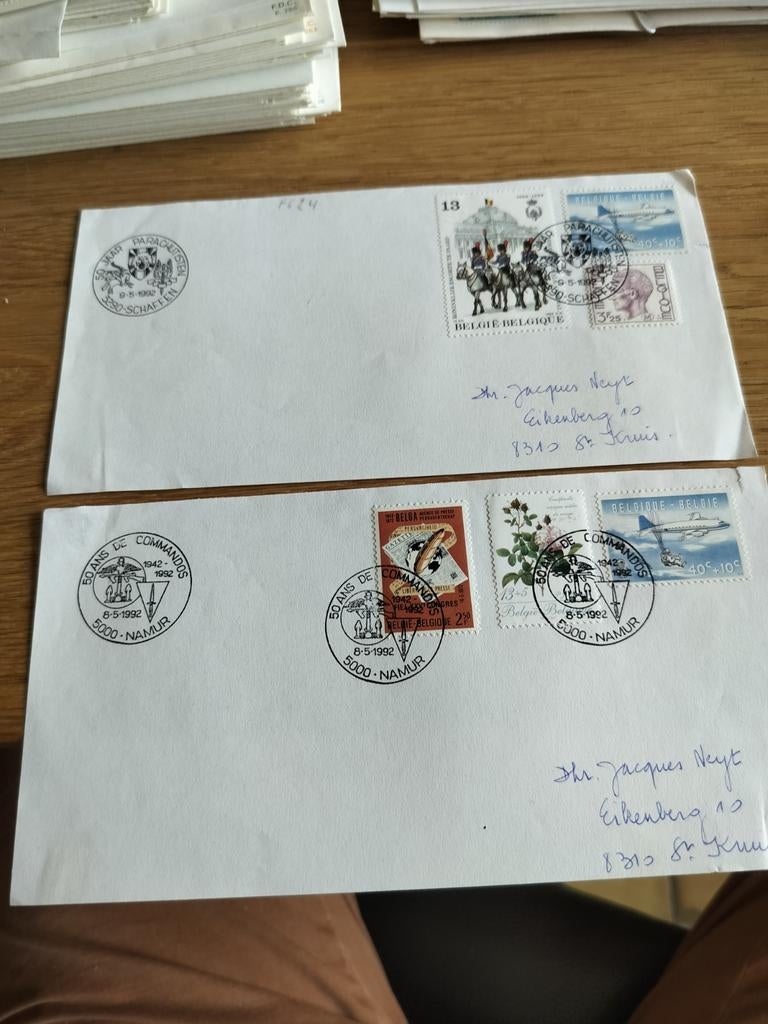 2 documenten Paracommando's 1992, Ophalen of Verzenden