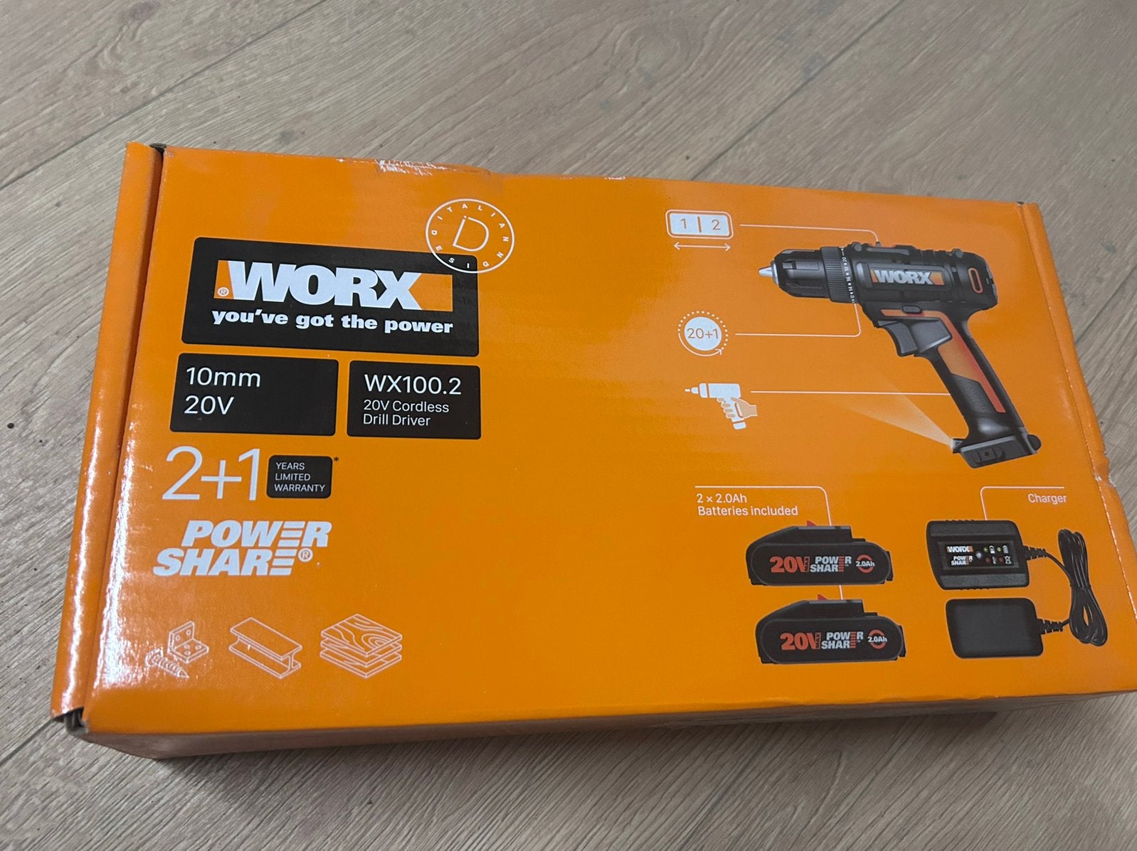Perceuse visseuse Worx 100.2, Bricolage & Construction, Outillage | Foreuses, Enlèvement, Comme neuf, Perceuse