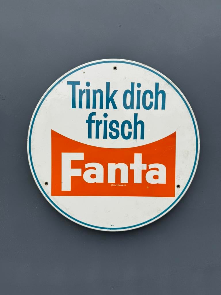 Fanta oud reclamebord 1944, Ophalen of Verzenden, Gebruikt, Reclamebord