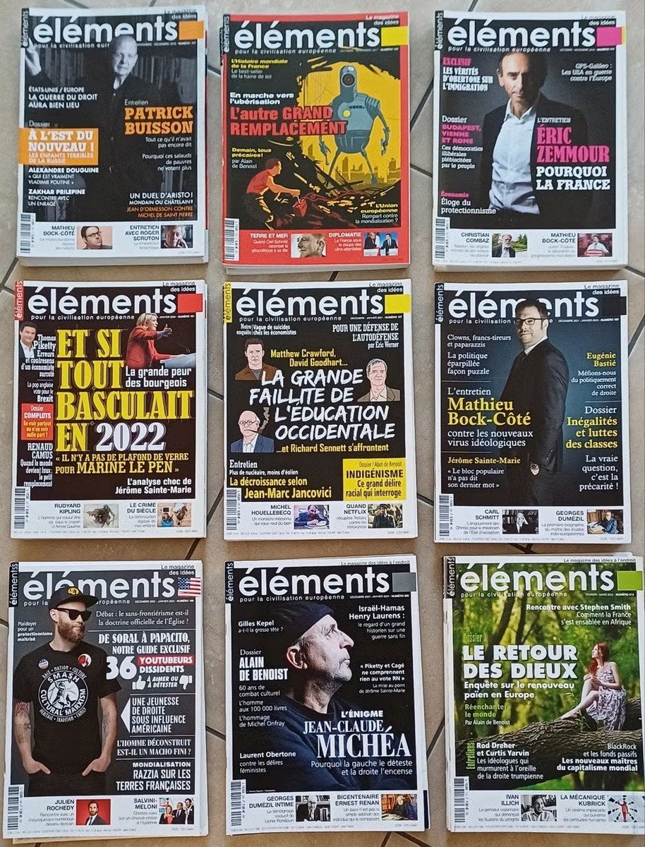 Lot de 54 nrs revues 'Éléments'., Enlèvement, Comme neuf, Autres types