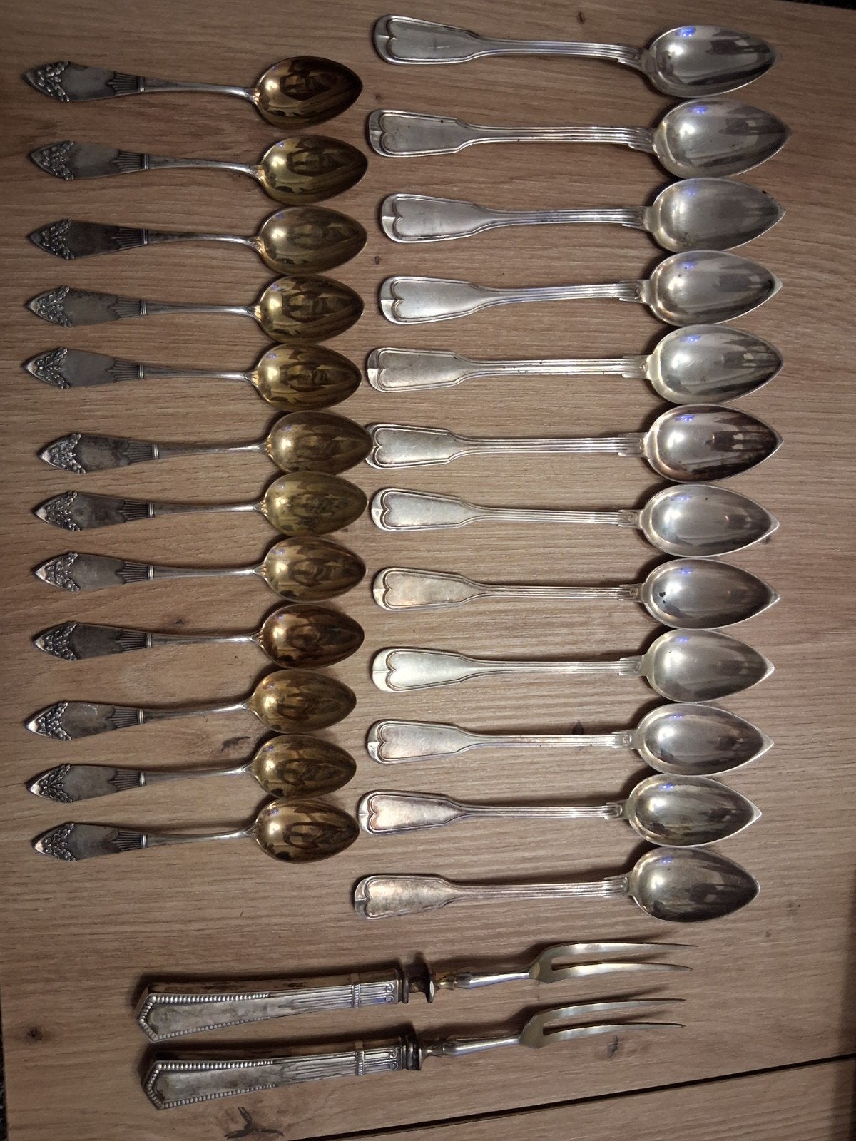 Antieke zilveren bestekset - 800 zilver - 476 gram, Antiek en Kunst, Ophalen