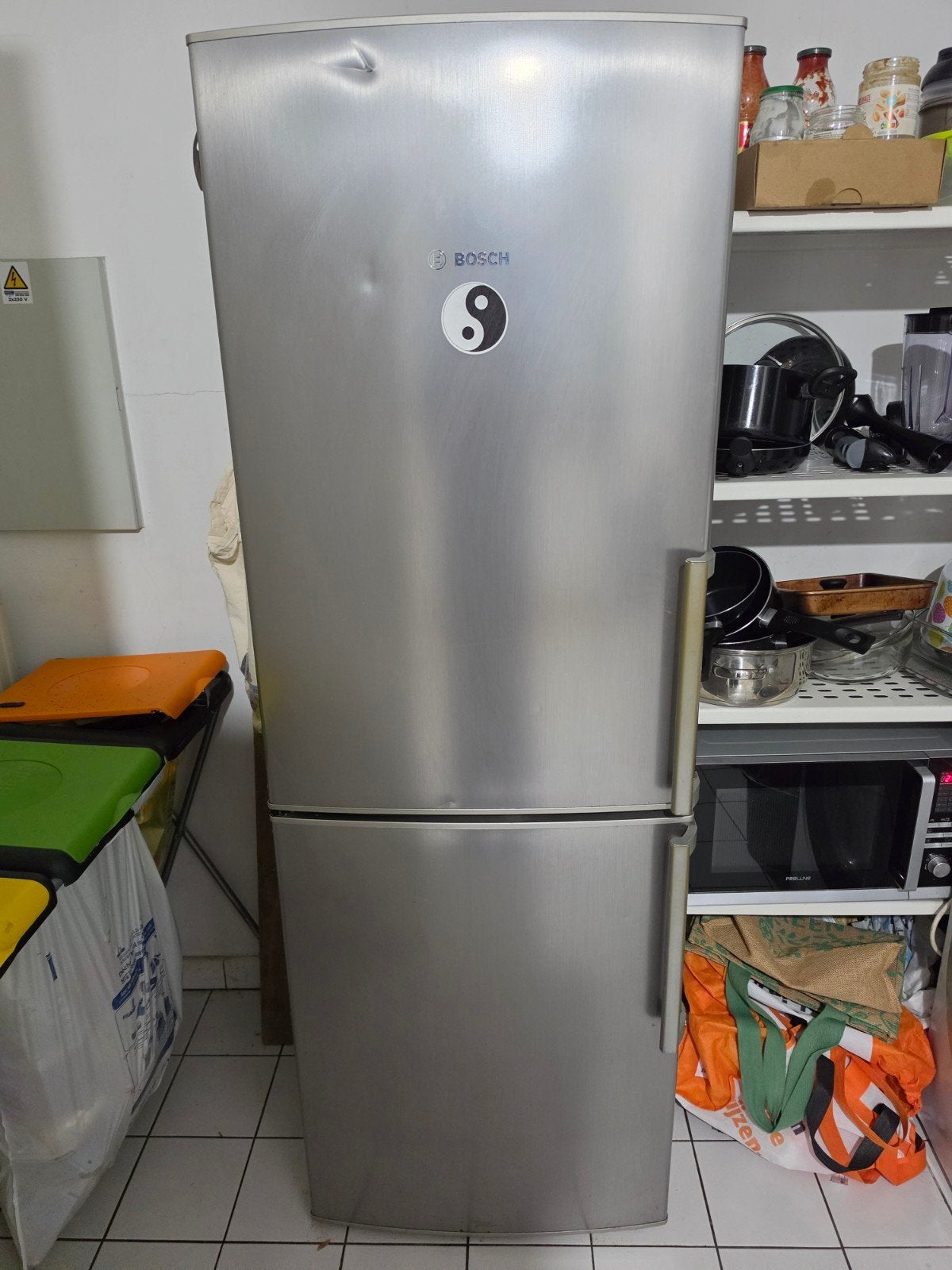 Réfrigérateur combiné Bosch - Inox, Electroménager, Enlèvement