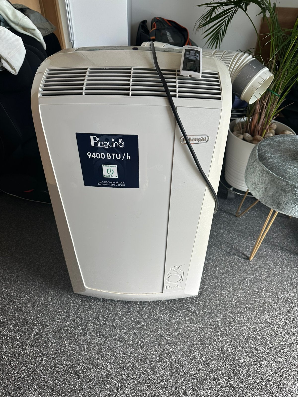 Mobiele airco Delonghi, Elektronische apparatuur, Ophalen, Zo goed als nieuw, Mobiele airco, Afstandsbediening