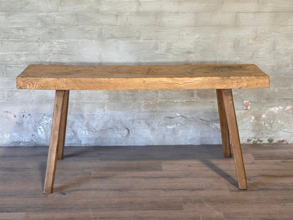 Franse sidetable - 162 x 40 cm + 76 cm hoog, Eikenhout, Ophalen of Verzenden, Zo goed als nieuw, 150 tot 200 cm