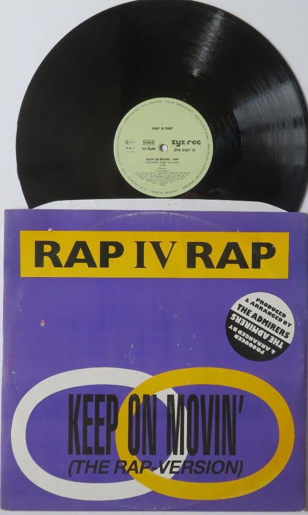Rap IV Rap - Continuez à bouger. Maxi, CD & DVD, Vinyles | Dance & House, Enlèvement ou Envoi, Utilisé, 12 pouces, Autres genres