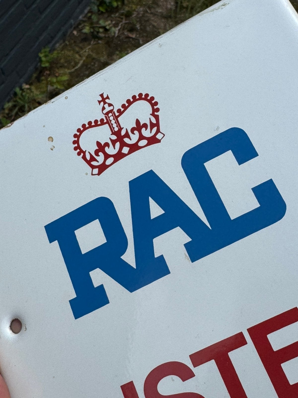 RAC oud emaille reclamebord, Ophalen of Verzenden