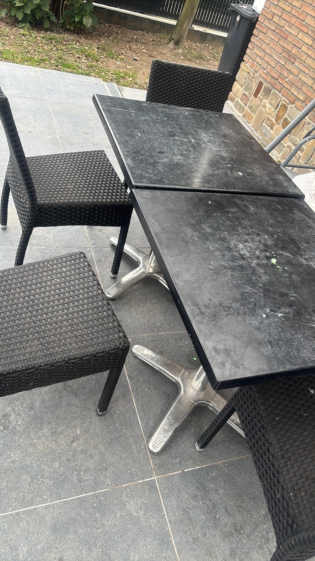 2 tuin taffels, Tuin en Terras, Ophalen, Gebruikt