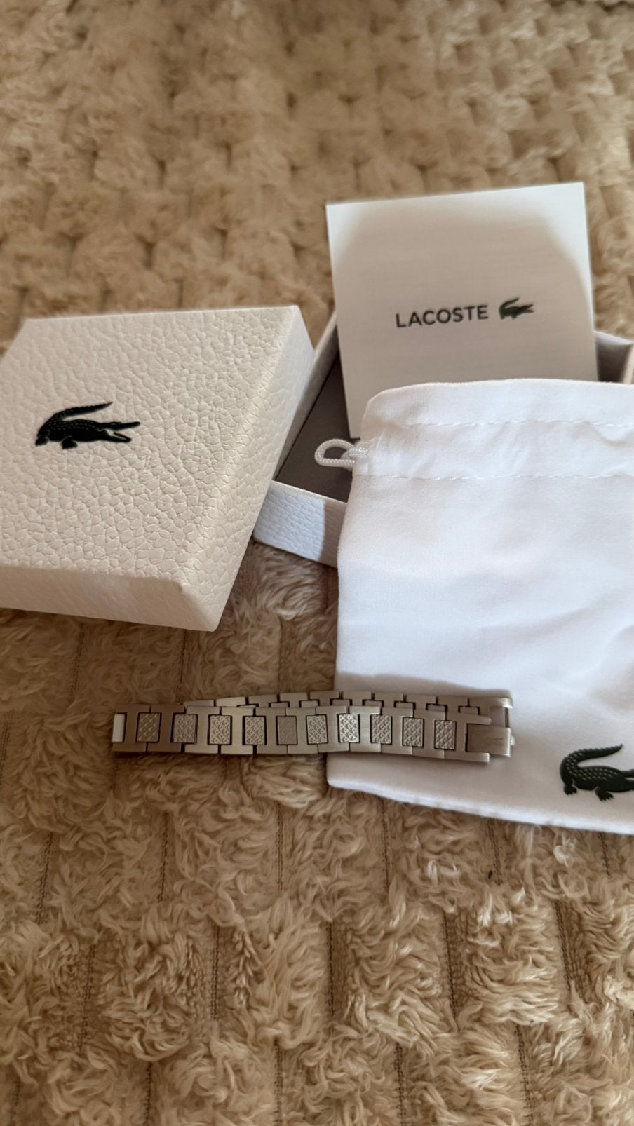 Lacoste armband, Ophalen of Verzenden, Nieuw, Zilver, Heer