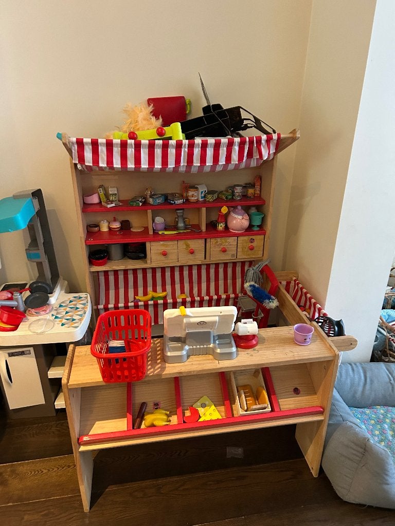 Kitchenette à jouets, Enlèvement, Comme neuf, Bois, Jouer à la cuisine