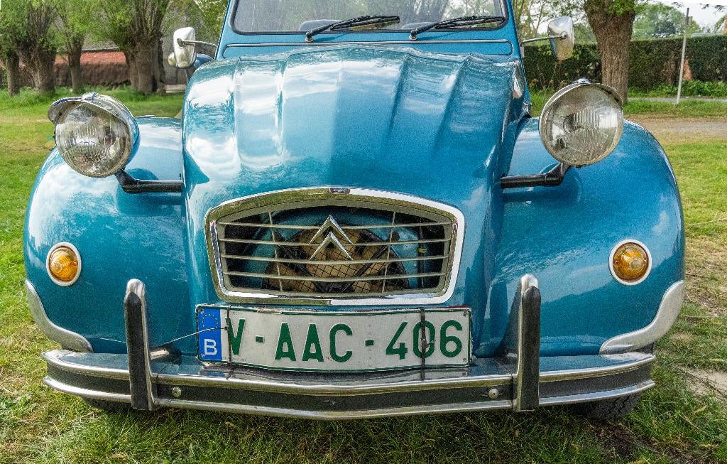 Citroën 2CV Azelle, Voorwielaandrijving, 602 cc, Cabriolet, Blauw