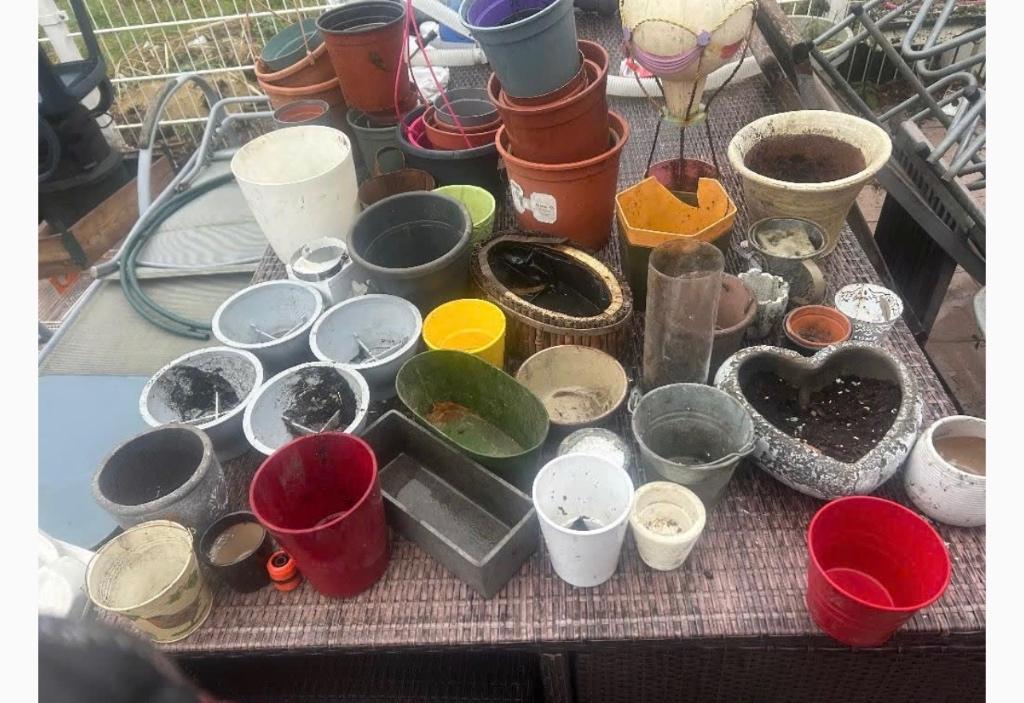 Lot bloempotten cachepots bakken, 25 à 40 cm, Poterie, Enlèvement, Utilisé