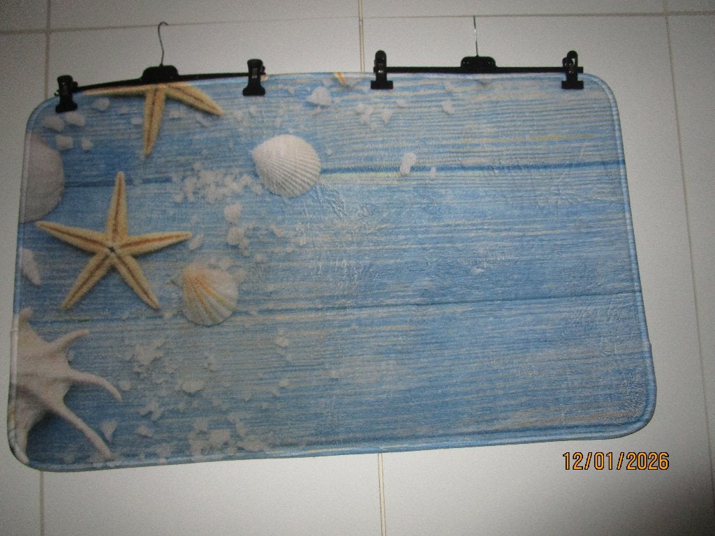 badkamer set van 3 stuks, Ophalen, Zo goed als nieuw, Blauw, Badmat