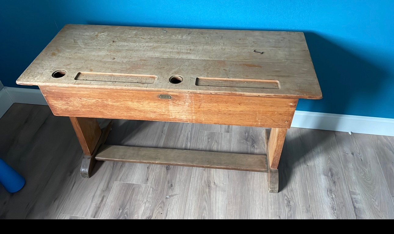 Schoolbank, Bureau d'écolier, 110 cm, 43 cm, Enlèvement