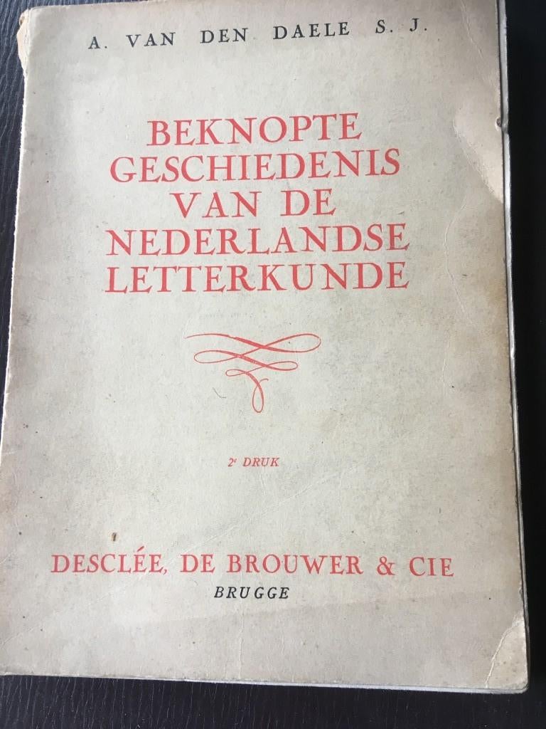 geschiedenis Nederlandse letterkunde - Van den Daele, Antiek en Kunst, Ophalen of Verzenden