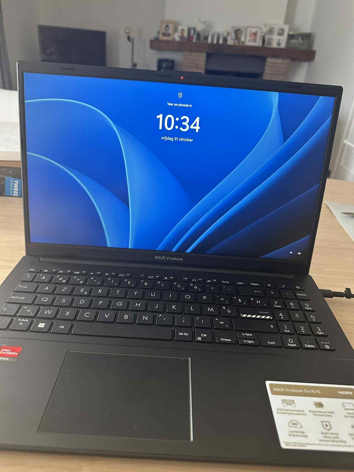ASUS Vivobook Go 15 – Ryzen 5 | 16 GB RAM | 512 GB SSD, Comme neuf, Enlèvement, SSD, Azerty