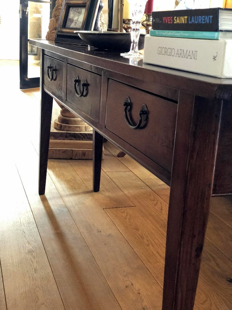 SIDETABLE WANDTAFEL EICHHOLTZ 180 cm Flamant, Huis en Inrichting, Tafels | Sidetables, Ophalen, Eikenhout, 150 tot 200 cm, Landelijk