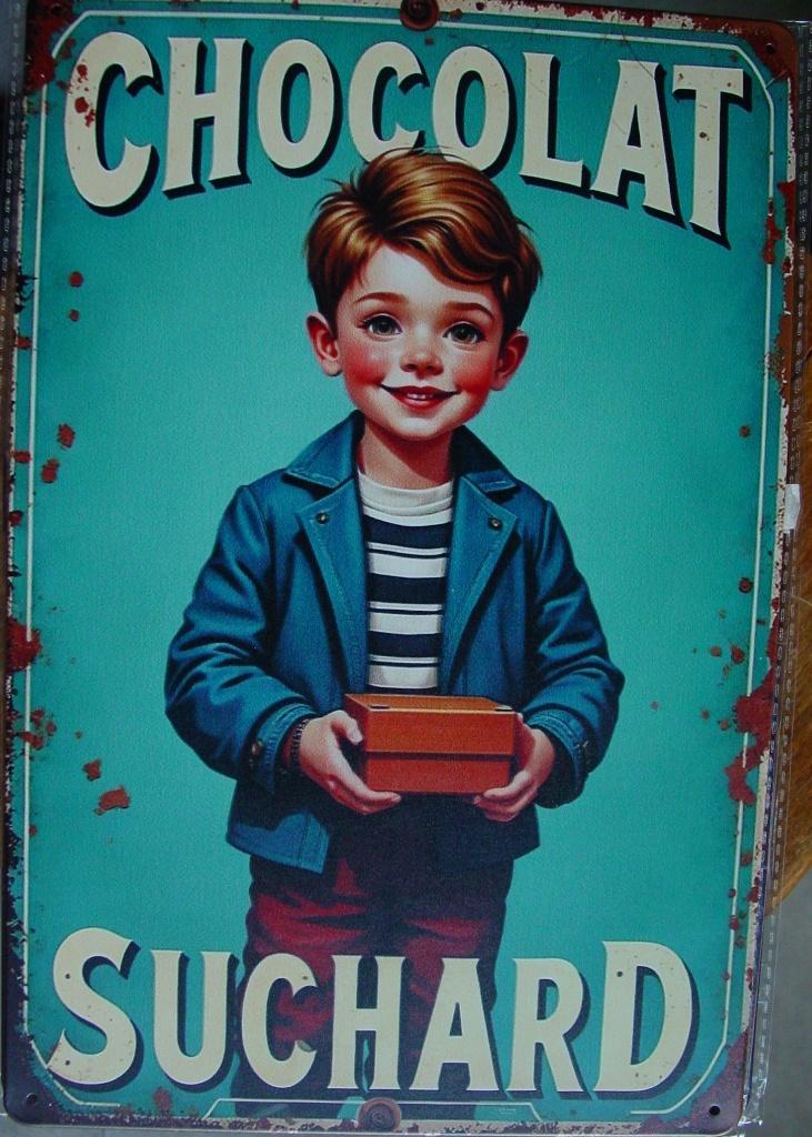 SUCHARD REKLAME -METAAL-, Verzamelen, Ophalen of Verzenden