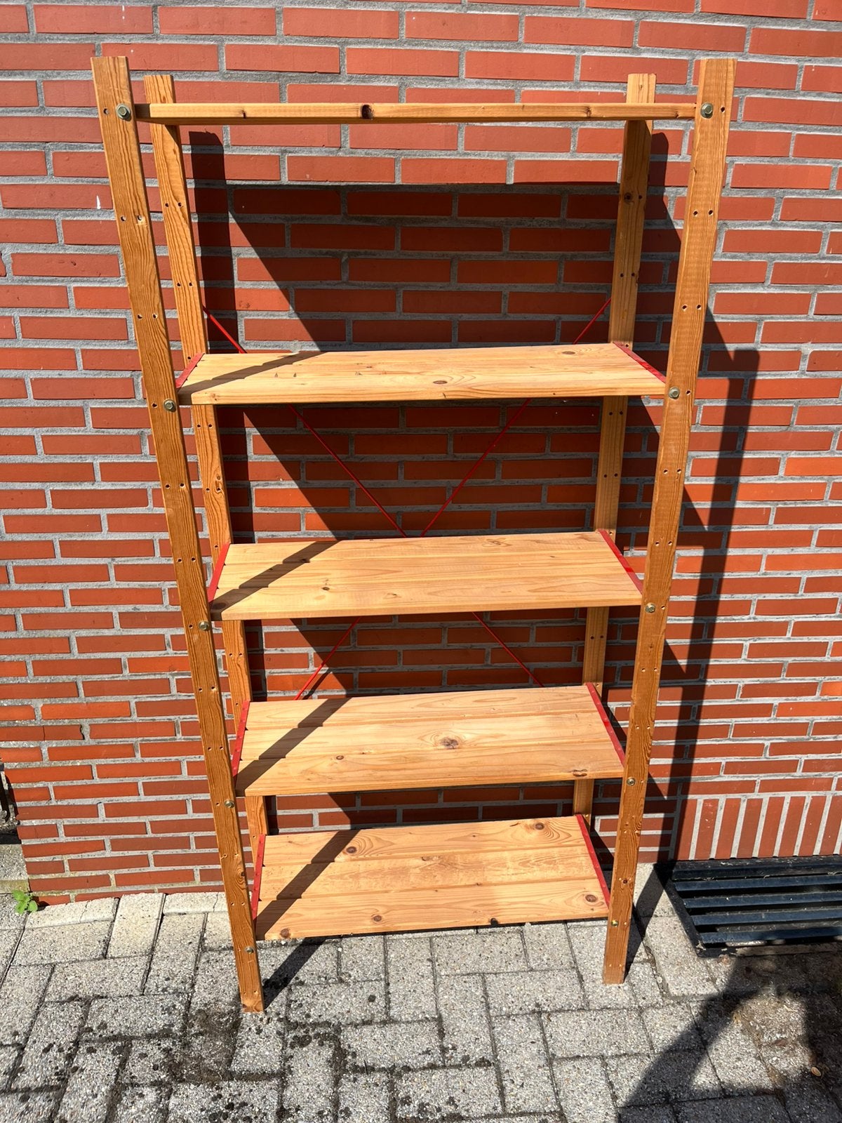 Houten rek met ijzer verstevigd, Ophalen, Zo goed als nieuw