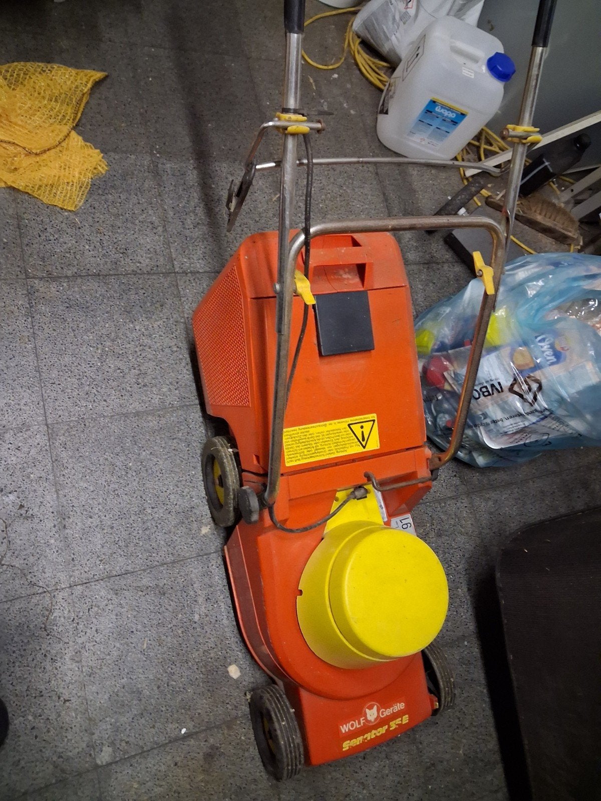 elektrische grasmachine, Ophalen