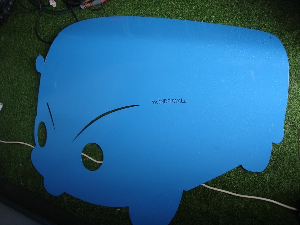 VW Wonderwall Volkswagen camper blauw wanddecoratie, Ophalen, Zo goed als nieuw, Auto's