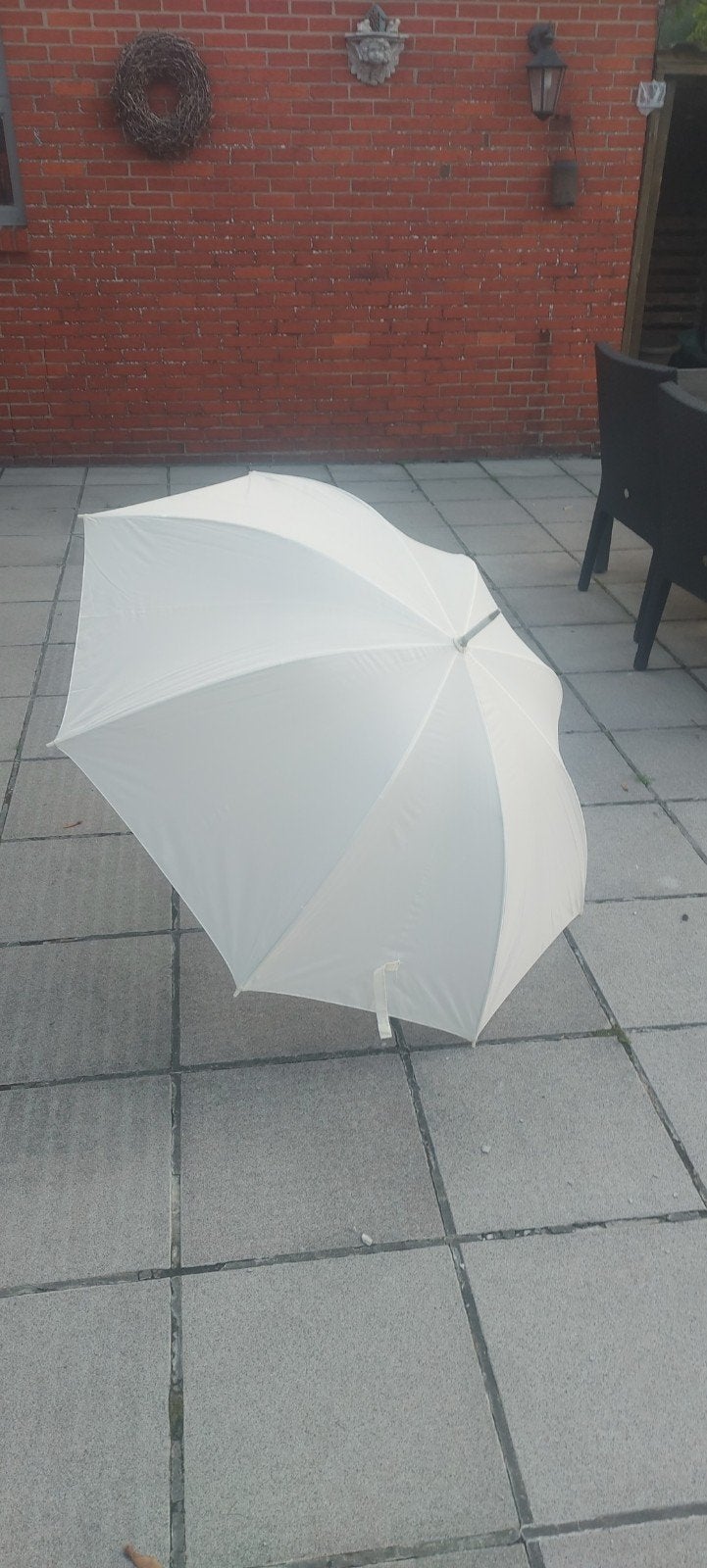 witte grote paraplu (bv voor bruiloft), Ophalen, Wit