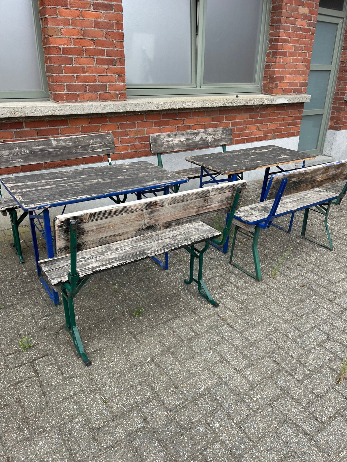 retro tuinset, Ophalen, Gebruikt, 8 zitplaatsen, Bank