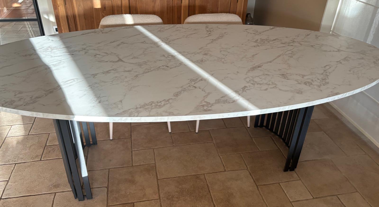 Eettafel ‘nieuw’, Ophalen, Kunststof, 100 tot 150 cm, 75 – 100