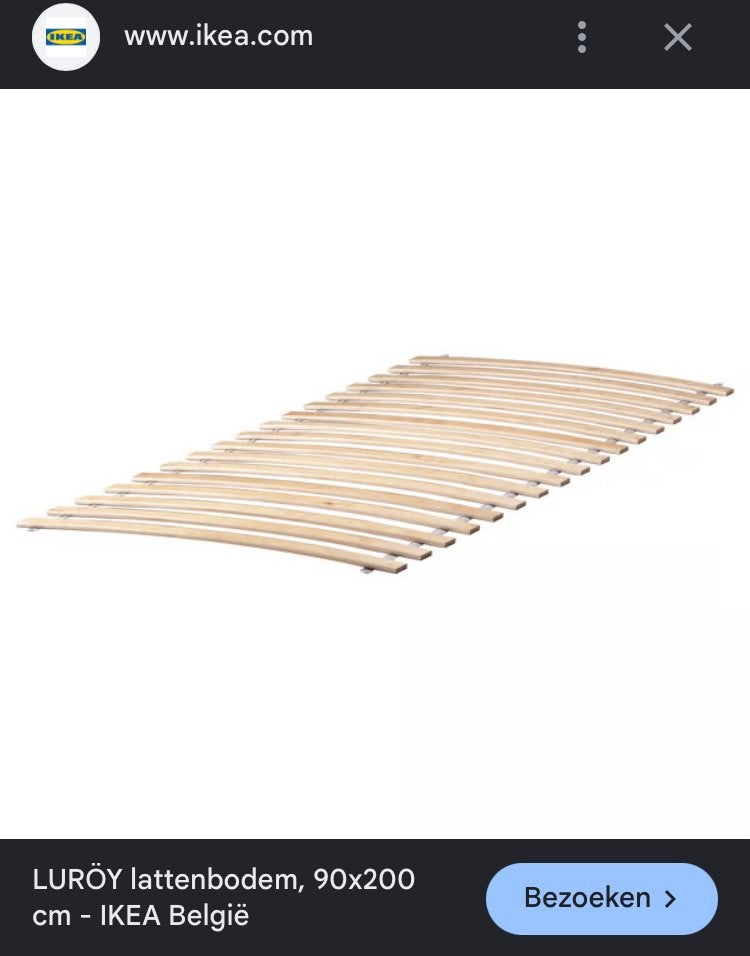 Ikea lattenbodem 90x200, Ophalen, 90 cm, Eenpersoons, Nieuw