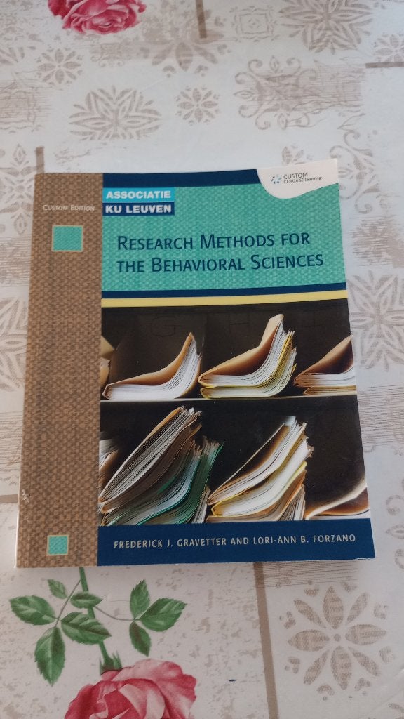 Boek KU Leuven toegepaste psychologie, Ophalen, Gelezen, Hogeschool, Frederick J.Gravetter & Lori-Ann B.Forzano