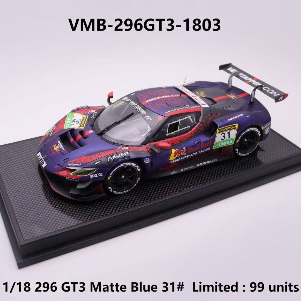 Max Verstappen 1/18 Ferrari 296 GT3 Race debut Nürburgring, Ophalen of Verzenden, Nieuw