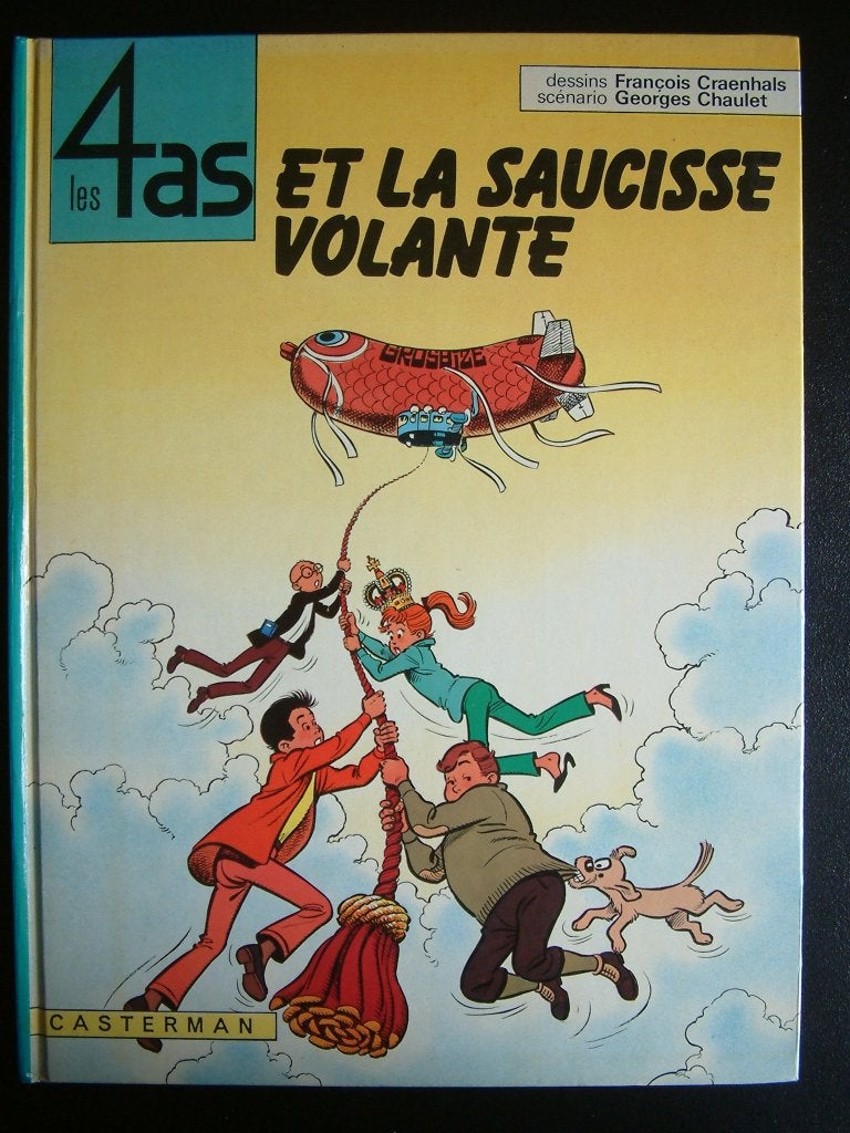 Les 4 as - 14. Et la saucisse volante - [EO], Gelezen, F.Craenhals et G. Chaulet, Eén stripboek, Ophalen of Verzenden