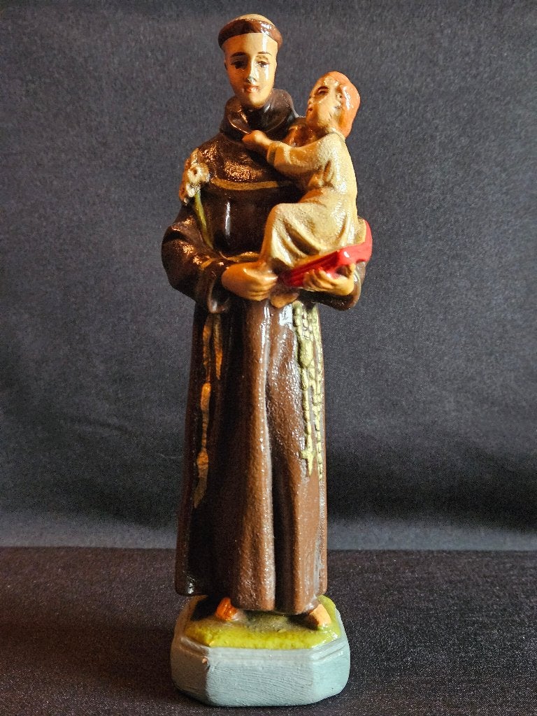 Vintage beeld Sint Antonius van Padua met kind, Ophalen