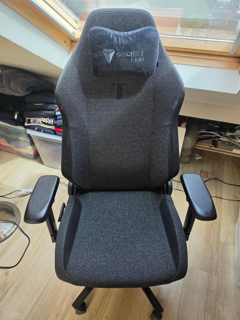 SECRET LAB TITAN EVO XL - Noir gris - comme neuf, Chaise de bureau de gaming, Comme neuf, Gris, Chaise de bureau