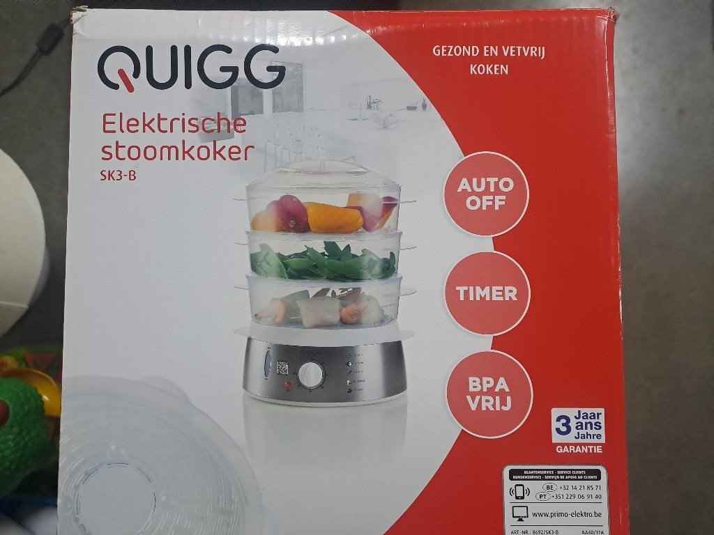 Elektrische stoomkoker, Ophalen, Nieuw